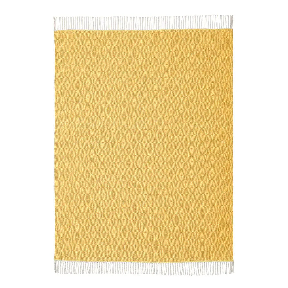 Scatter Box Throw - Geo - Ochre Grey - Geometric Design - Fringed