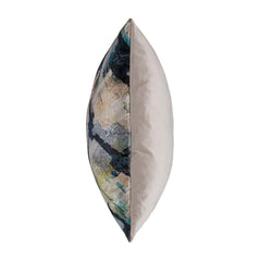 Green and blue belgian cut velvet cushion in 43cm size by Scatter Box.