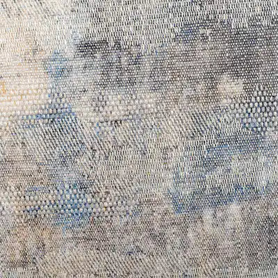 Closeup image of silver/mink velvet cushion in 43cm size. Made from Jacquard fabric by Scatter Box