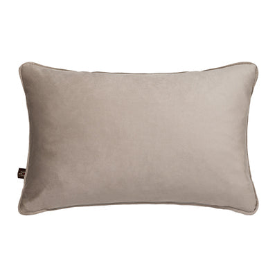 Reverse image of silver/mink velvet cushion in 35x50cm size. Made from Jacquard fabric by Scatter Box