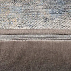 Zip image of silver/mink velvet cushion in 35x50cm size. Made from Jacquard fabric by Scatter Box
