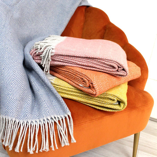 Scatter Box Throw - Geo - Geometric Design - Fringed - Lifestyle Shot